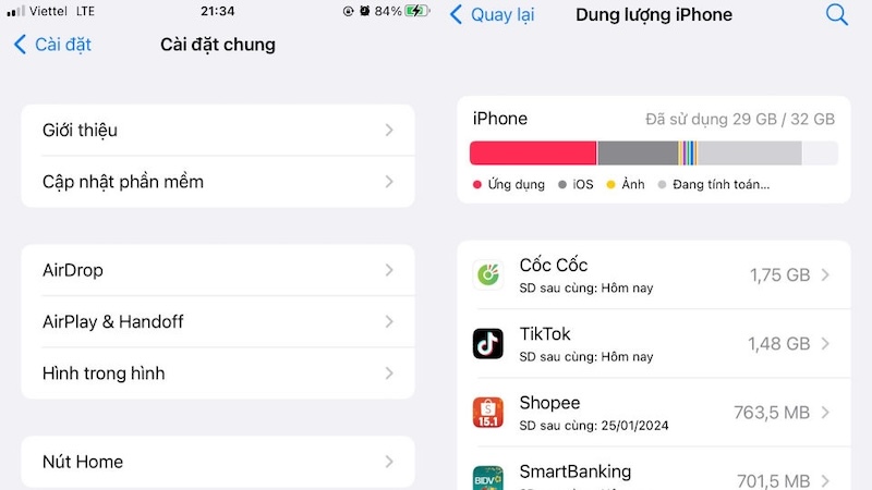 Xóa bộ nhớ đệm