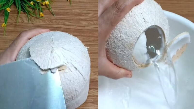 cách làm rau câu dẻo dừa nguyên trái
