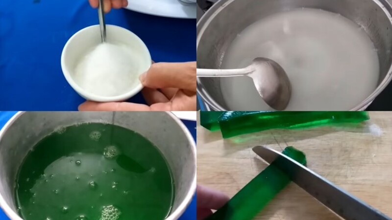 Cách làm rau câu dẻo lá dứa