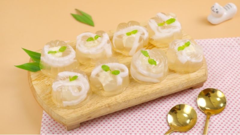 cách làm rau câu dẻo phô mai