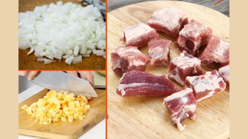 Cách nấu lagu sườn heo pate chấm bánh mì