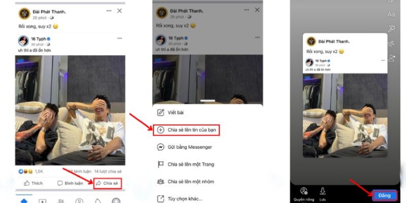 cách cách chia sẻ tin trên facebook