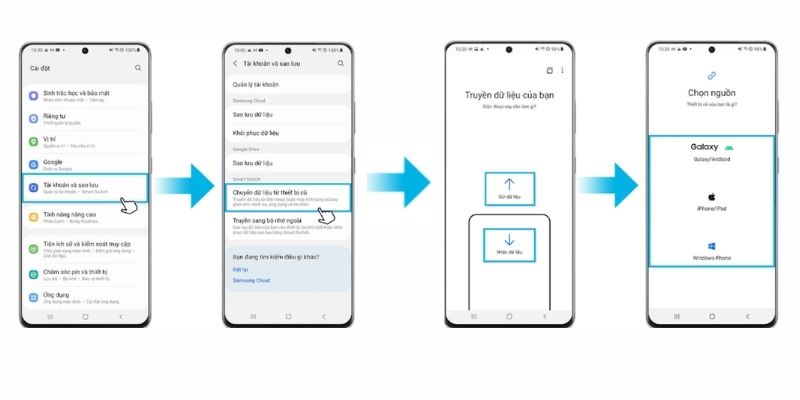 cách chuyển dữ liệu từ samsung sang samsung