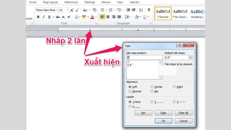 cách di chuyển hoặc loại bỏ một điểm dừng tab