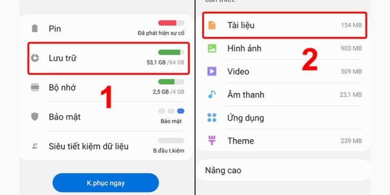 cách giải phóng dung lượng trên samsung