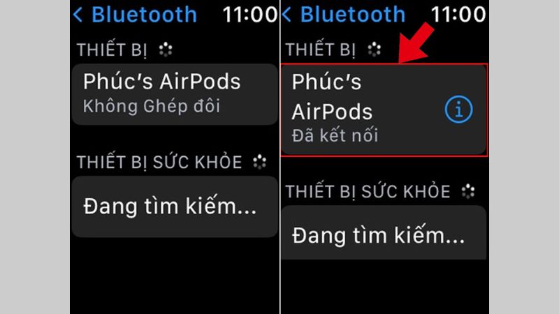 cách kết nối airpod với apple watch đơn giản