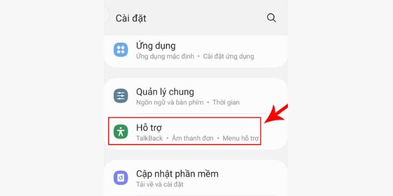 cách tắt quyền trợ năng trên thiết bị samsung