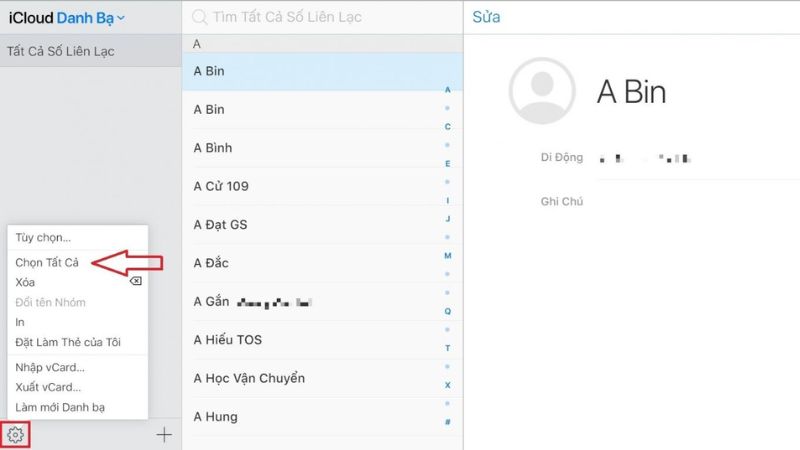 cách xóa danh bạ trên iPhone bằng icloud