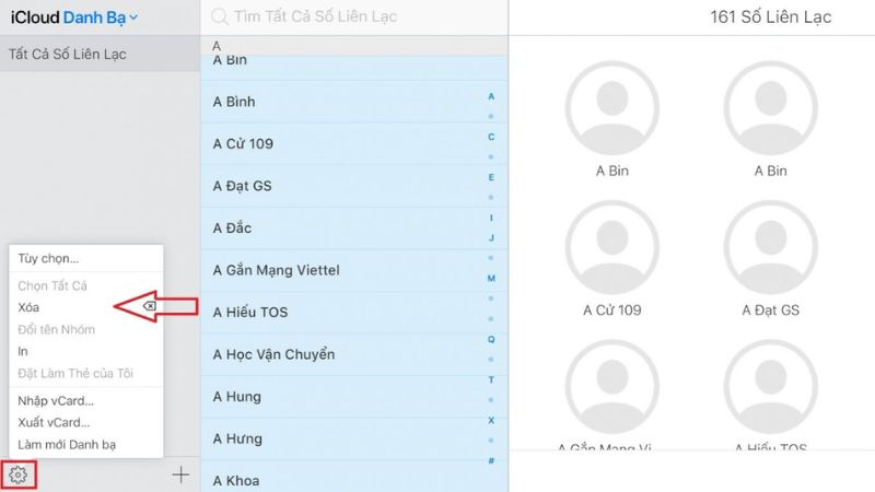 cách xóa danh bạ trên iPhone đơn giản
