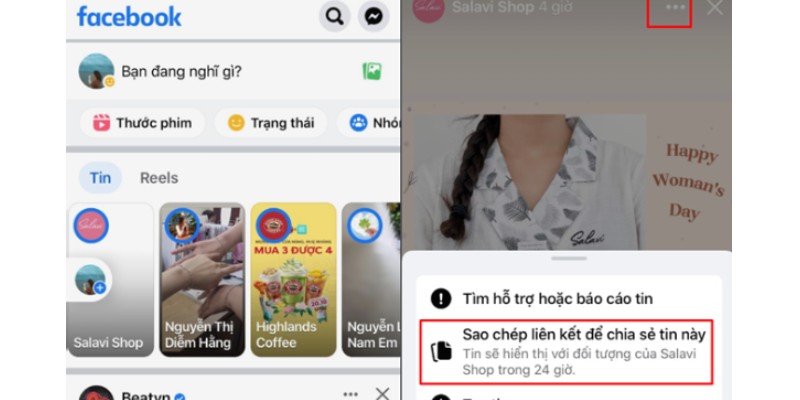 chia sẻ tin trên fb