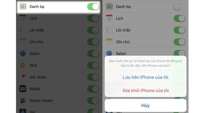 hướng dẫn cách xóa danh bạ trên iPhone