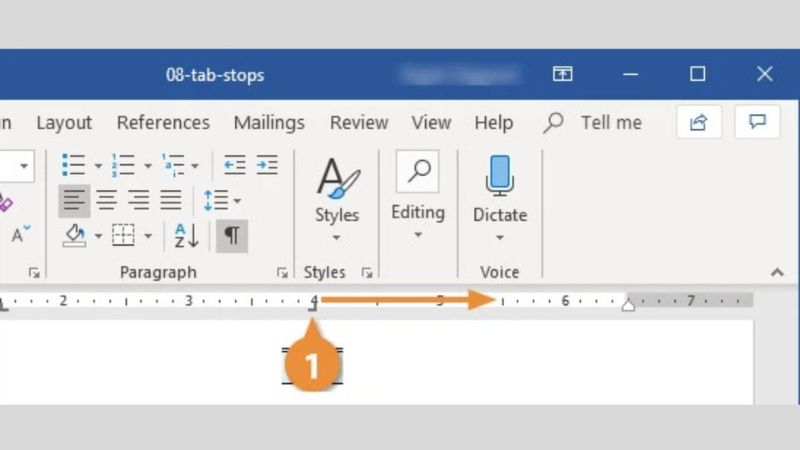 thủ thuật dùng tab word
