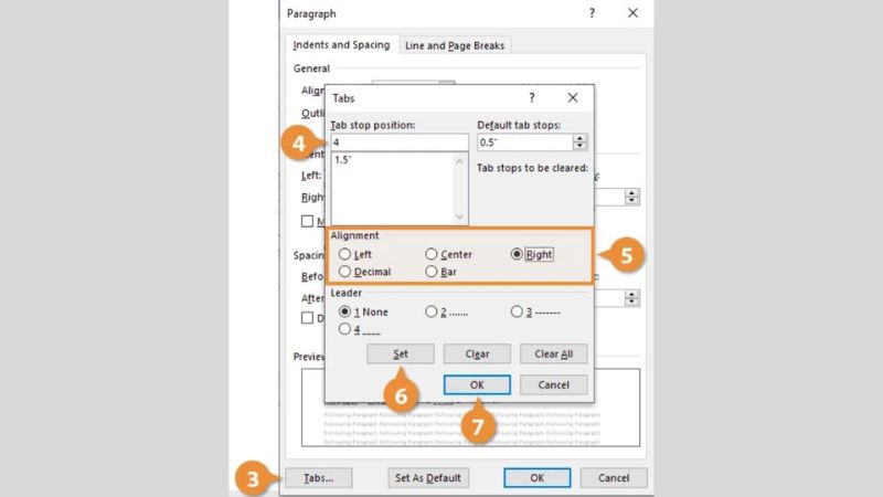 thủ thuật sử dụng tab trong word