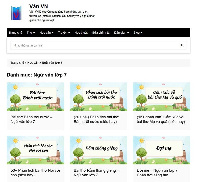 Học văn cung cấp soạn bài, tóm tắt, phân tích nghệ thuật